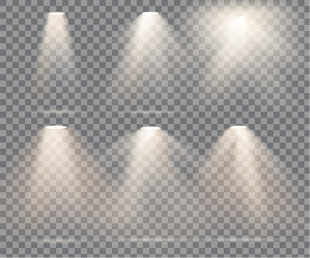 warm light set of bulb on a transparent backgroundの写真素材