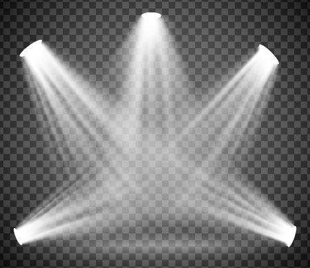 warm light set of bulb on a transparent backgroundの写真素材
