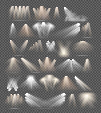 warm light set on a transparent backgroundのイラスト素材