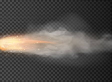 rocket, bullet trail Smoke isolated on transparent backgroundのイラスト素材