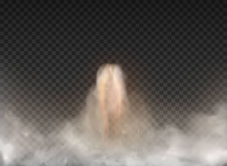 Space Shuttle Smoke isolated on transparent backgroundのイラスト素材