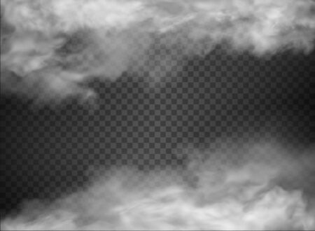 fog and smoke isolated on transparent backgroundのイラスト素材