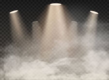 light lamp and Smoke isolated on transparent backgroundのイラスト素材