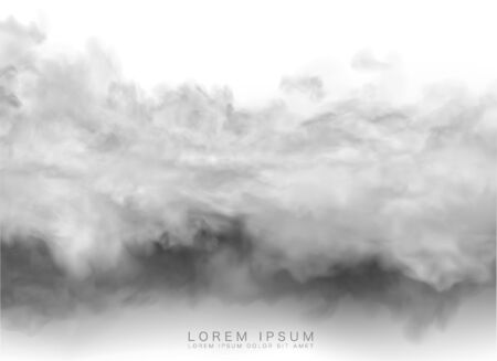 vector clouds and smoke on transparent backgroundのイラスト素材