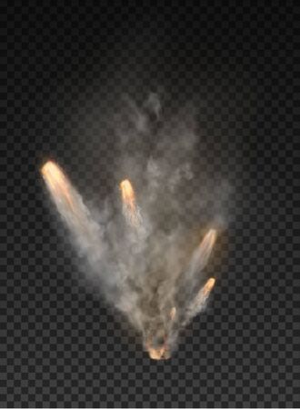 fog and smoke explosion isolated on transparent backgroundのイラスト素材