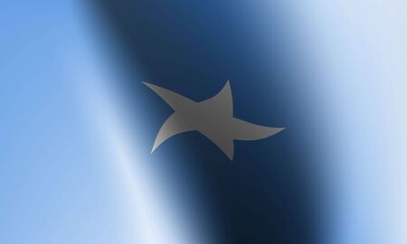 wave flag of country with shadow and glare in illustrationのイラスト素材