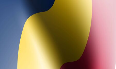wave flag of country with shadow and glare in illustrationのイラスト素材
