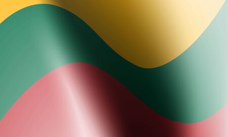 wave flag of country with shadow and glare in illustrationのイラスト素材