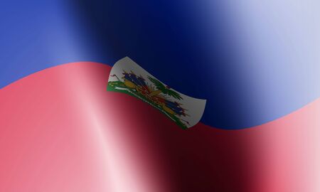 wave flag of country with shadow and glare in illustrationのイラスト素材