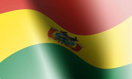 wave flag of country with shadow and glare in illustrationのイラスト素材