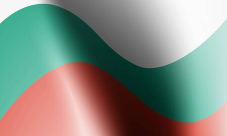 wave flag of country with shadow and glare in illustrationのイラスト素材