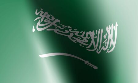 wave flag of country with shadow and glare in illustrationのイラスト素材