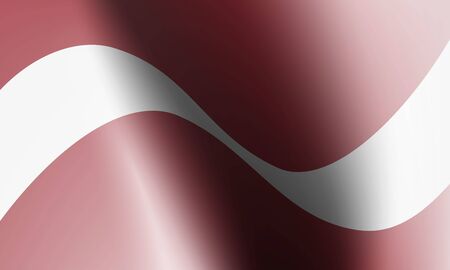 wave flag of country with shadow and glare in illustrationのイラスト素材