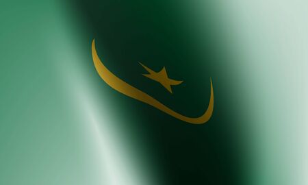 wave flag of country with shadow and glare in illustrationのイラスト素材