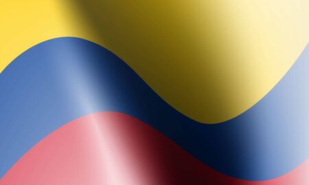 wave flag of country with shadow and glare in illustrationのイラスト素材
