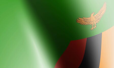 wave flag of country with shadow and glare in illustrationのイラスト素材