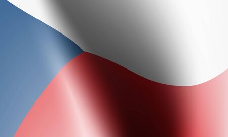 wave flag of country with shadow and glare in illustrationのイラスト素材