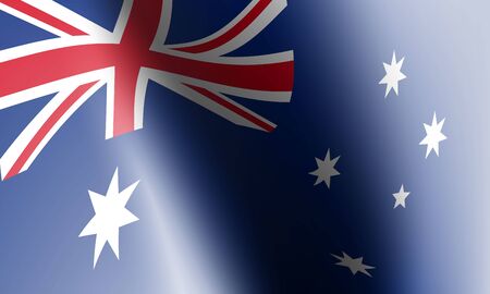 wave flag of country with shadow and glare in illustrationのイラスト素材