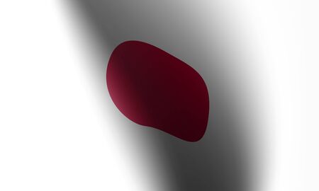 wave flag of country with shadow and glare in illustrationのイラスト素材