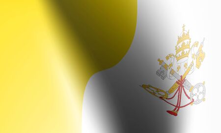 wave flag of country with shadow and glare in illustrationのイラスト素材
