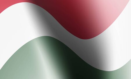 wave flag of country with shadow and glare in illustrationのイラスト素材