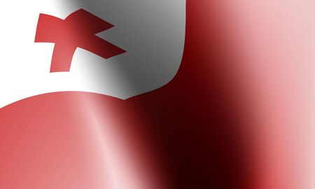wave flag of country with shadow and glare in illustrationのイラスト素材