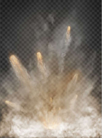 fog and smoke explosion isolated on transparent backgroundのイラスト素材