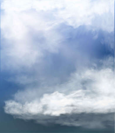 cloud and smoke isolated on blue backgroundのイラスト素材