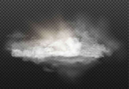 cloud set and smoke isolated on transparent backgroundのイラスト素材
