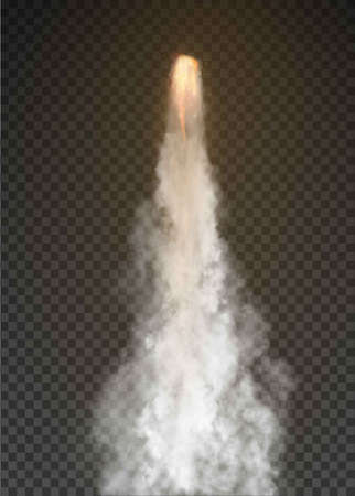 Space rocket bomb Smoke isolated on transparent backgroundのイラスト素材