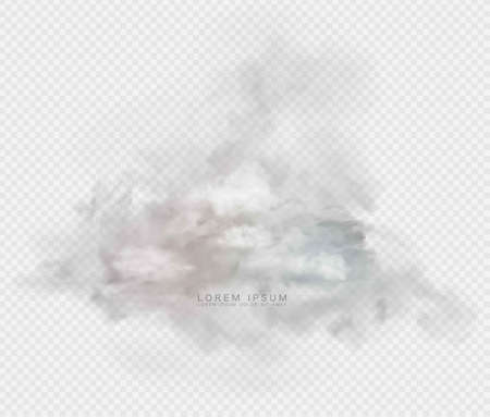 cloud set and smoke isolated on transparent backgroundのイラスト素材