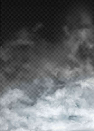 fog and smoke set isolated on transparent backgroundのイラスト素材