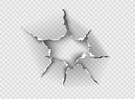 ragged Hole torn in ripped paper on backgroundのイラスト素材