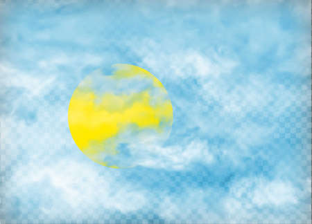 background of flag of smoke and cloudsのイラスト素材