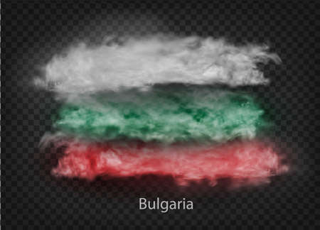 background of flag of smoke and cloudsのイラスト素材