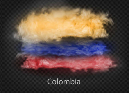 background of flag of smoke and cloudsのイラスト素材