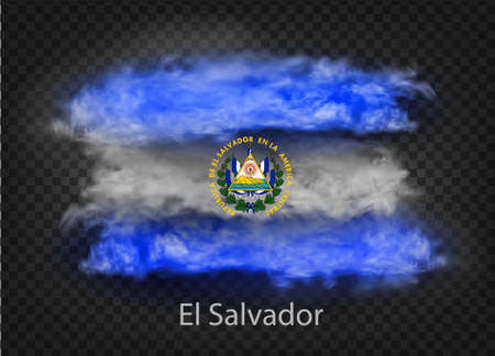 background of flag of smoke and cloudsのイラスト素材