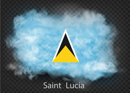 background of flag of smoke and cloudsのイラスト素材