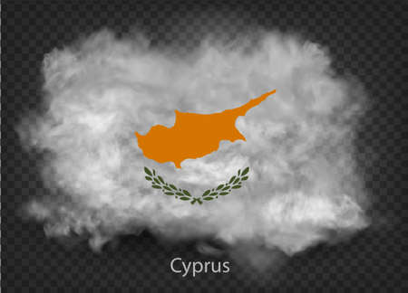 background of flag of smoke and cloudsのイラスト素材