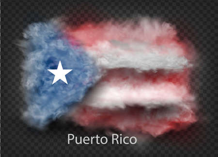 background of flag of smoke and cloudsのイラスト素材