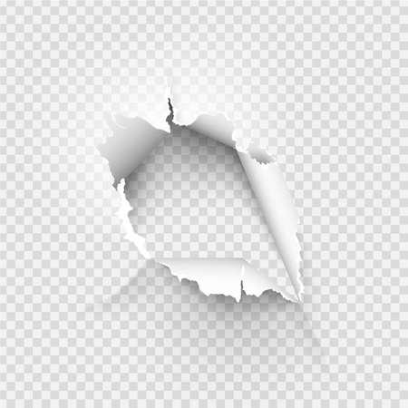 ragged Hole torn in ripped paper on backgroundのイラスト素材