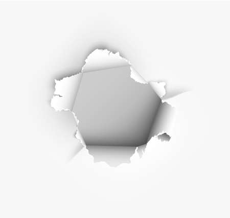 ragged Hole torn in ripped paper on transparent backgroundのイラスト素材