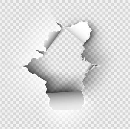 ragged Hole torn in ripped paper on transparent backgroundのイラスト素材