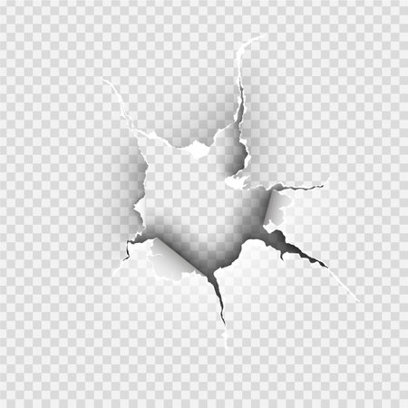 ragged Hole torn in ripped paper on backgroundのイラスト素材