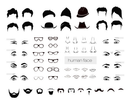 set face. Vector illustrationのイラスト素材