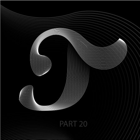 letter? of the lines with the shadows alphabet. Vector illustrationのイラスト素材