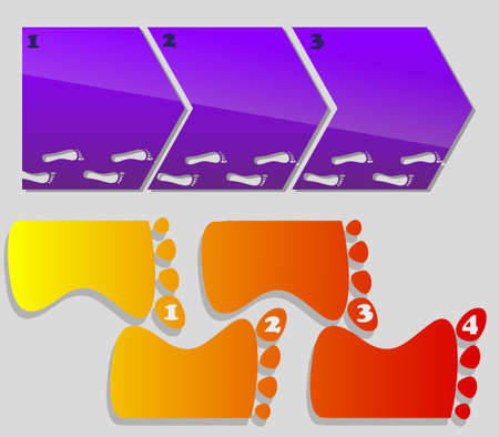 Vertical Steps magnifying loupe. Vector illustrationのイラスト素材