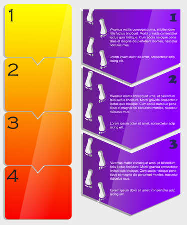 Vertical Steps magnifying loupe. Vector illustrationのイラスト素材