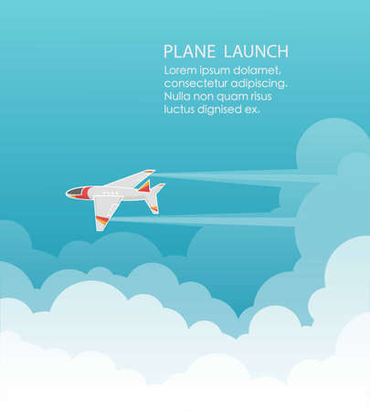 plane launch. Vector illustrationのイラスト素材