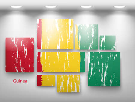 flag paint in gallery. Vector illustrationのイラスト素材